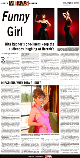 Rita Rudner's One-Liners Keep the Audiences Laughing at Harrah's