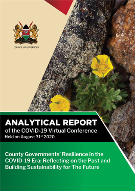 Analytical Report of the COVID-19 Virtual Conference I Ii Analytical Report of the COVID-19 Virtual Conference COUNCIL of GOVERNORS