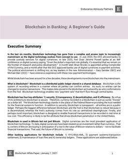 Blockchain in Banking: a Beginner’S Guide