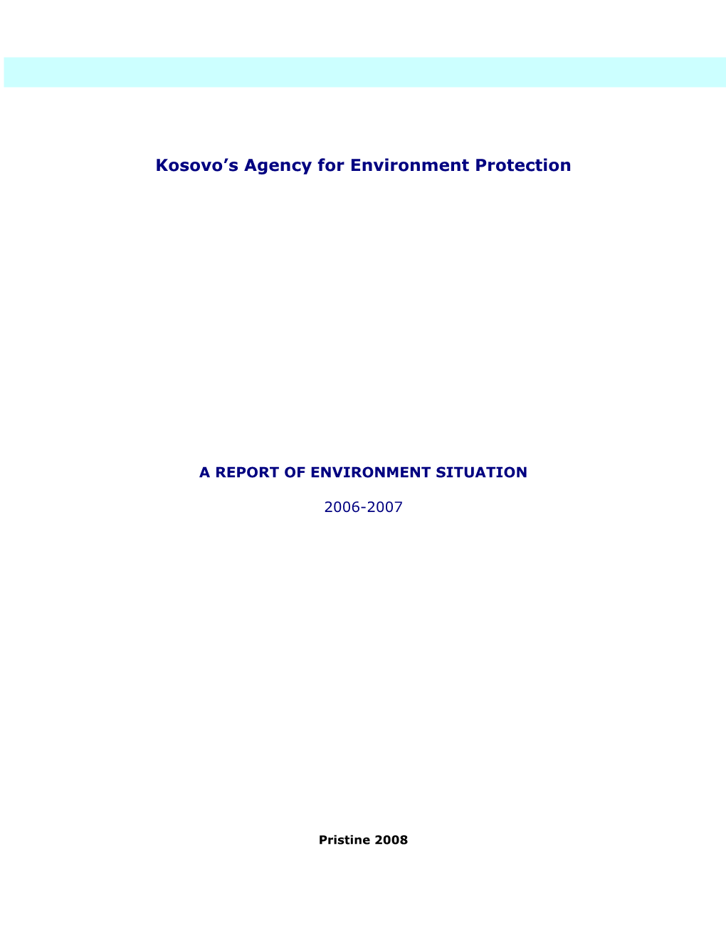 Kosovo's Agency for Environment Protection