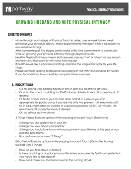 Growing Husband and Wife Physical Intimacy