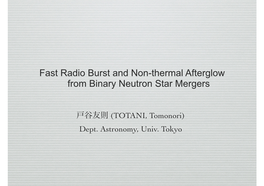 Fast Radio Burst and Non-Thermal Afterglow from Binary Neutron Star Mergers