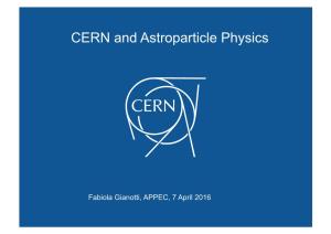 CERN and Astroparticle Physics