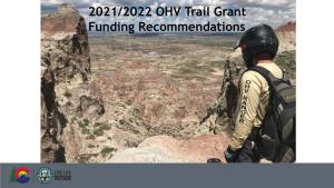 OHV Trails Grants Funding Approval