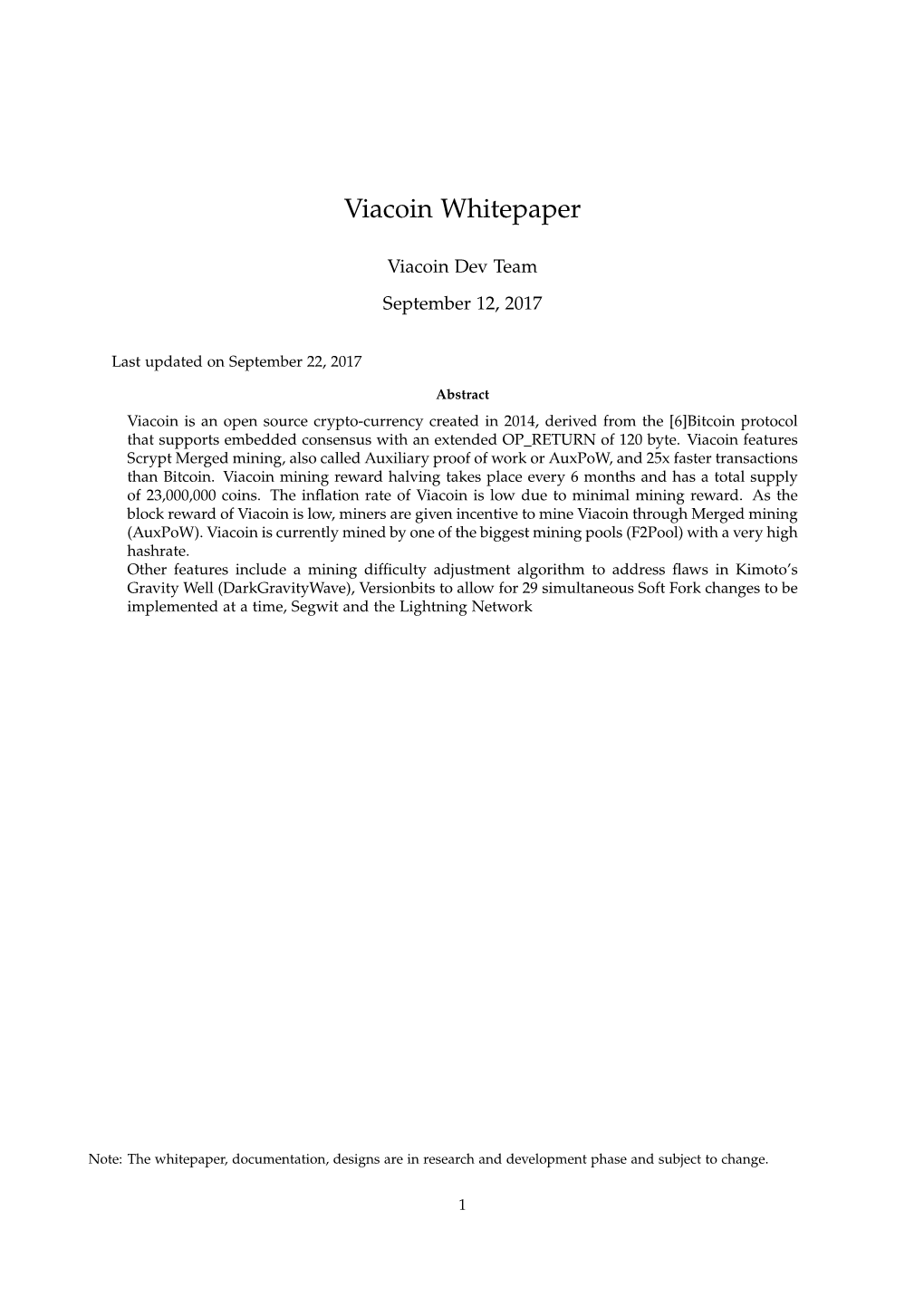 Viacoin Whitepaper