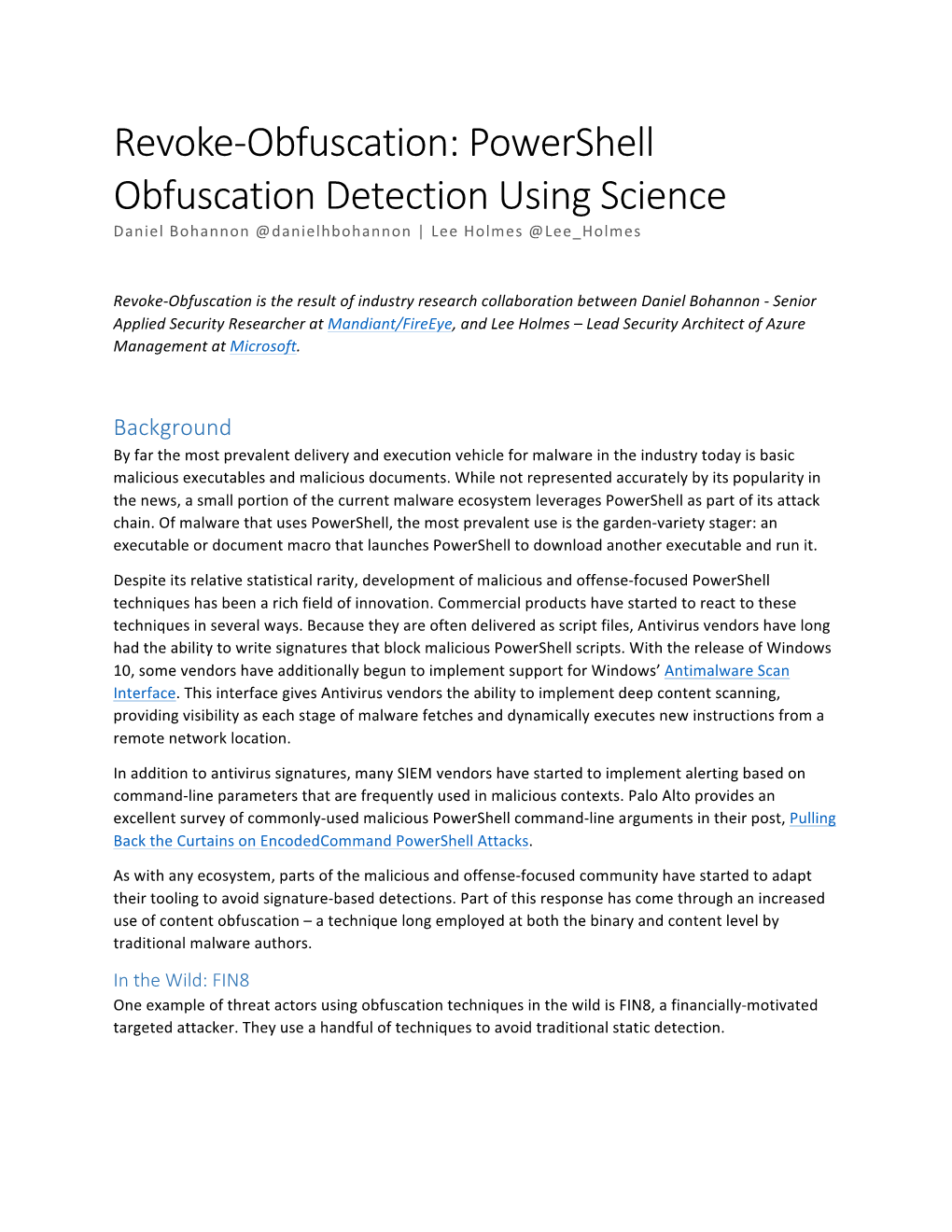 Revoke Obfuscation Report