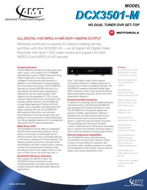 DCX3501-M HD Dual Tuner DVR Set-Top