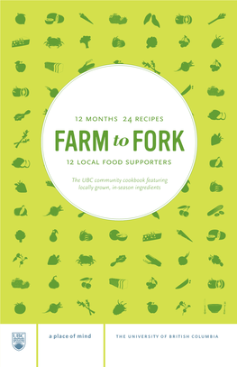 UBC Farm to Fork Cookbook