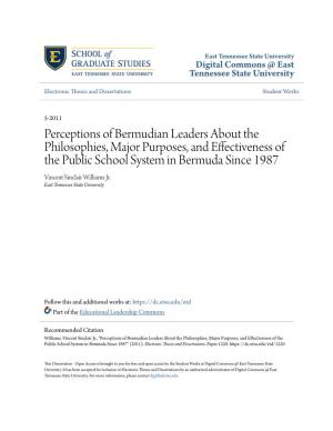 Perceptions of Bermudian Leaders About the Philosophies, Major