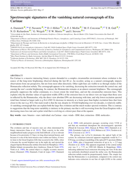 Spectroscopic Signatures of the Vanishing Natural Coronagraph of Eta Carinae