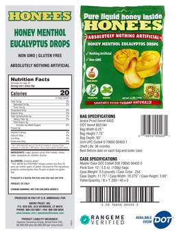 Honey Menthol Eucalyptus Drops