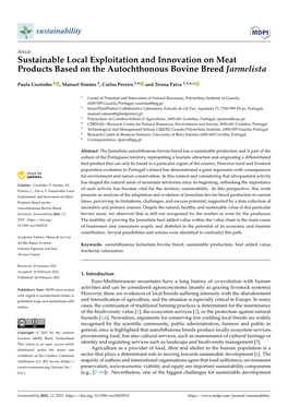 Sustainable Local Exploitation and Innovation on Meat Products Based on the Autochthonous Bovine Breed Jarmelista