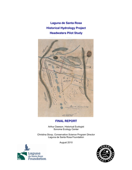 Laguna Historical Hydrology Pilot Report FINAL