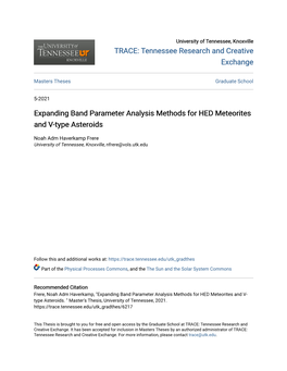Expanding Band Parameter Analysis Methods for HED Meteorites and V-Type Asteroids
