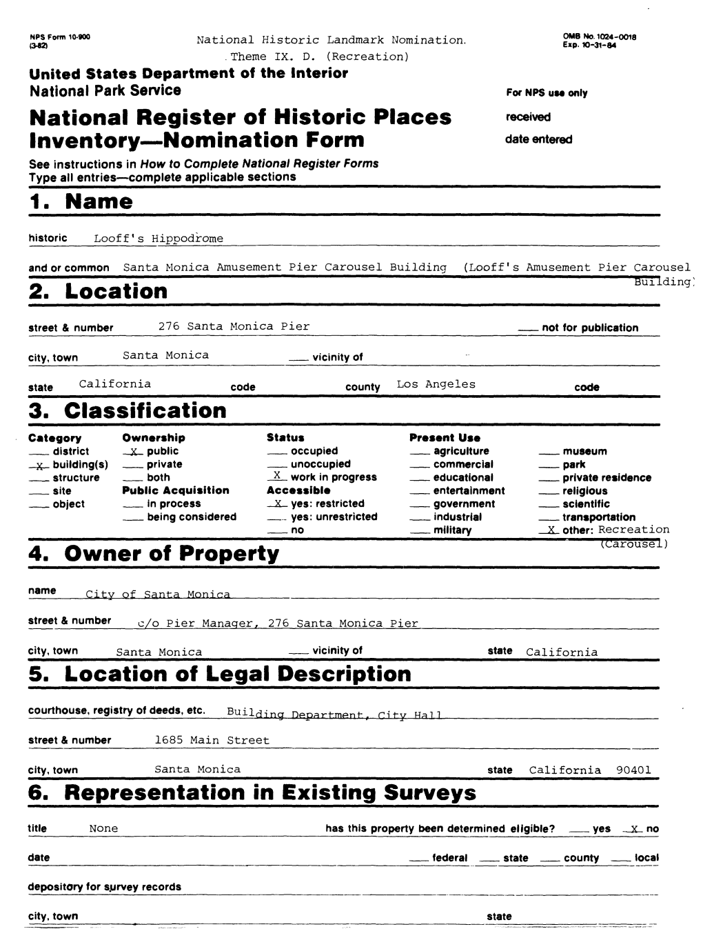 National Register of Historic Places I