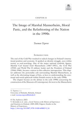 The Image of Marshal Mannerheim, Moral Panic, and the Refashioning of the Nation in the 1990S