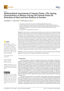 Multianalytical Assessment of Armour Paints—The Ageing Characteristics of Historic Drying Oil Varnish Paints for Protection of Steel and Iron Surfaces in Sweden