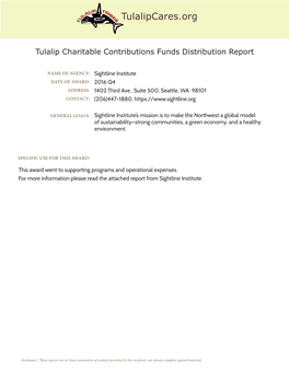 Charity Report