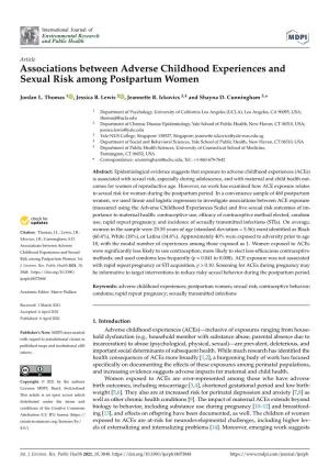 Associations Between Adverse Childhood Experiences and Sexual Risk Among Postpartum Women