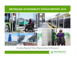 Metrolinx Accessibility Status Report 2016