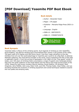 [PDF Download] Yosemite PDF Best Ebook