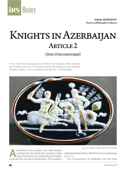 Knights in Azerbaijan Article 2 (5Th-11Th Centuries)