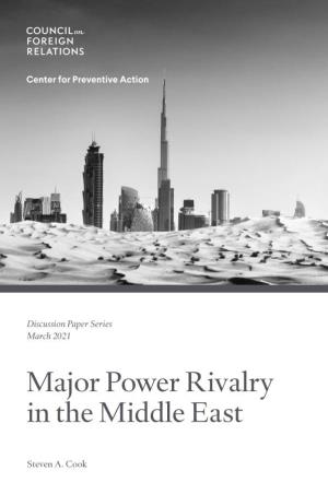 Major Power Rivalry in the Middle East