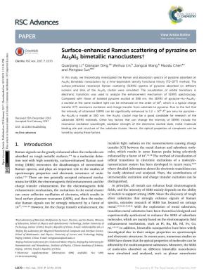 Surface-Enhanced Raman Scattering of Pyrazine on Au5al5 Bimetallic