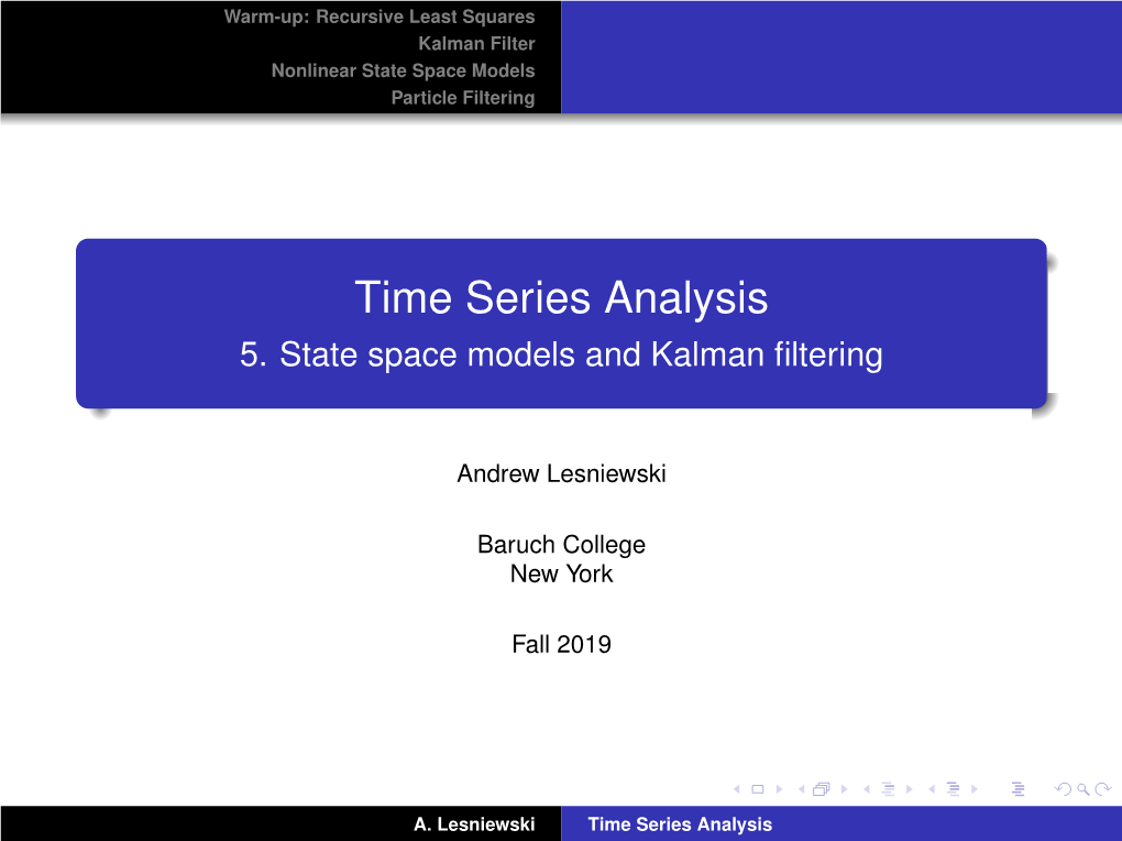 Time Series Analysis 5