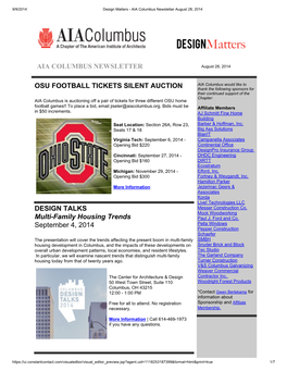 Aia Columbus Newsletter Osu Football Tickets Silent