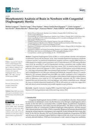 Morphometric Analysis of Brain in Newborn with Congenital Diaphragmatic Hernia