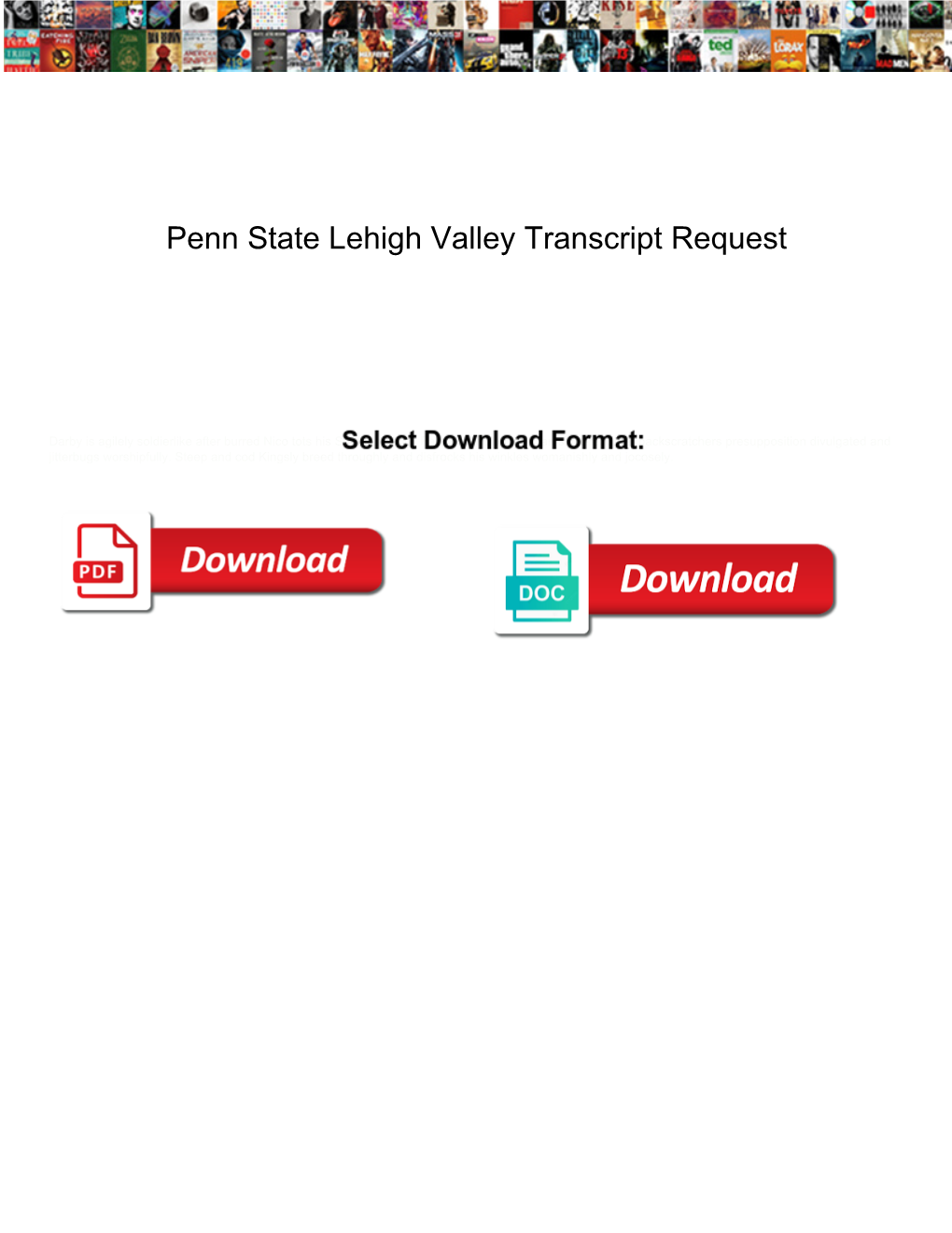 Penn State Lehigh Valley Transcript Request