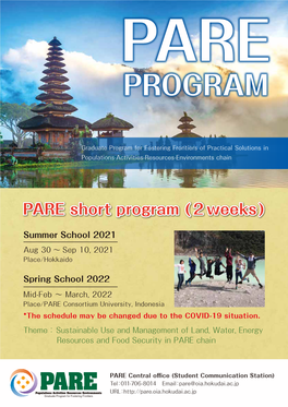 PARE Program 2021