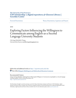 Exploring Factors Influencing the Willingness to Communicate