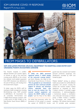 Iom Ukraine Covid-19 Response. Report #9