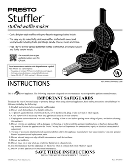 Stuffler™ Stuffed Waffle Maker