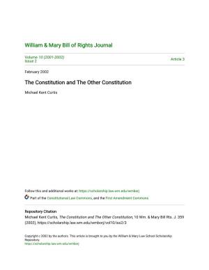 The Constitution and the Other Constitution
