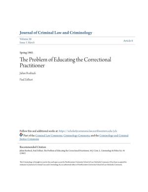 The Problem of Educating the Correctional Practitioner