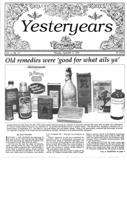 Old Remedies Were 'Good for What Ails Ya'