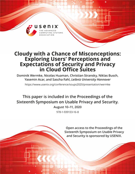 Exploring Users' Perceptions and Expectations of Security