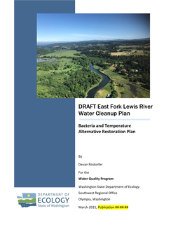 DRAFT East Fork Lewis River Water Cleanup Plan, March 2021