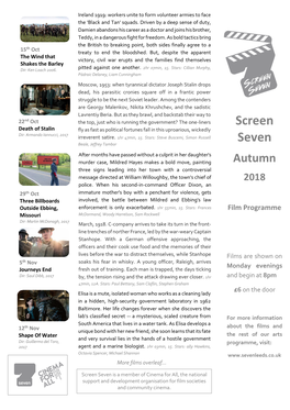 Screen Seven Is a Member of Cinema for All, the National Support and Development Organisation for Film Societies and Community Cinema