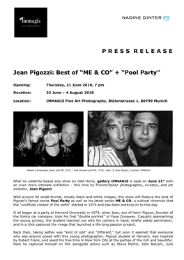 PRESSRELEASE Jean Pigozzi