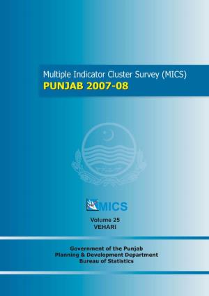 VEHARI Multiple Indicator Cluster Survey (MICS) Punjab 2007-08