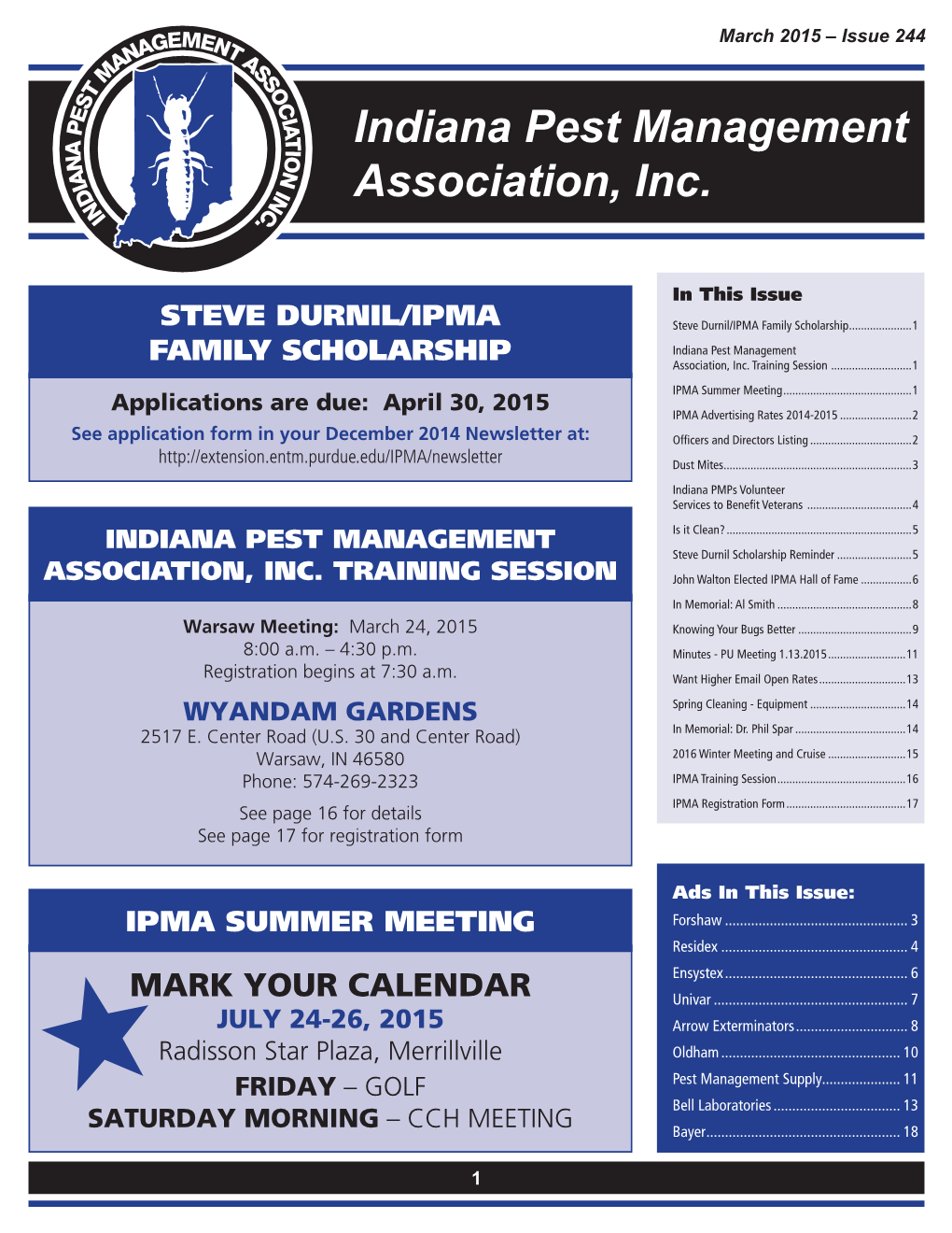 Indiana Pest Management Association, Inc