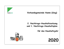 Verbandsgemeinde Hamm (Sieg) 2. Nachtrags-Haushaltssatzung Und 1