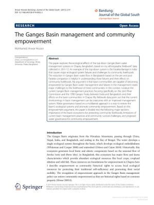 The Ganges Basin Management and Community Empowerment Mohhamed Anwar Hossen