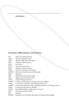 Acronyms, Abbreviations, and Glossary