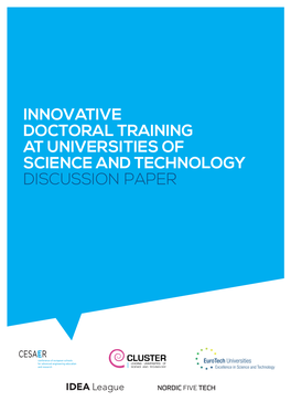 Innovative Doctoral Training at Universities of Science and Technology Discussion Paper List of Contributors to This Paper