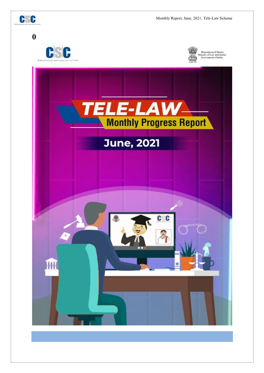 Monthly Report, June, 2021: Tele-Law Scheme